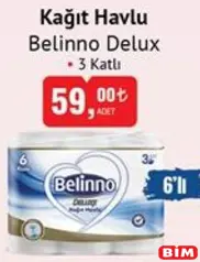 BELİNNO DELUX KAĞIT HAVLU 3 KATLI 6'LI BELİNNO DELUX KAĞIT HAVLU 3 KATLI 6'LI